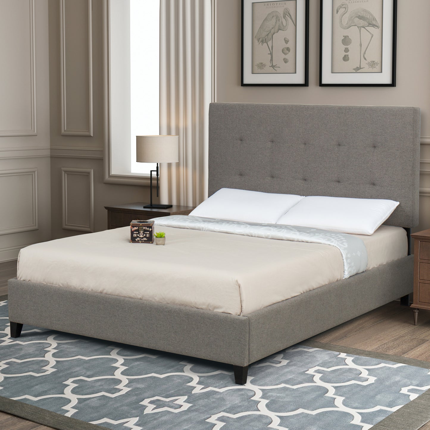 Tufted Upholstered Bed Frame