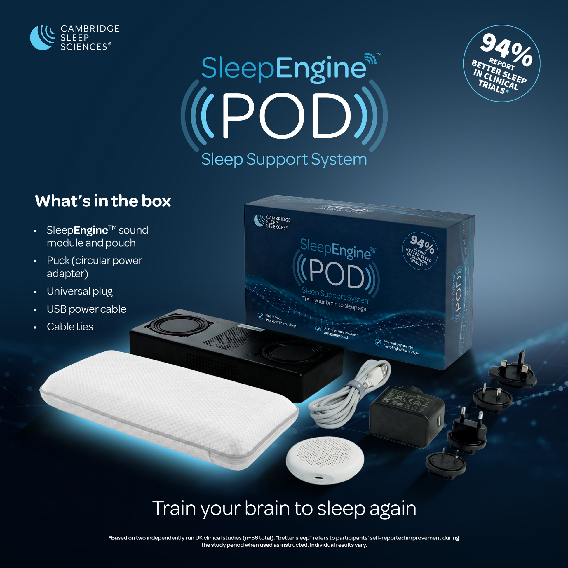 SleepEngine POD - Neuroacoustic System for deep sleep South Bay International SleepEngine POD - Neuroacoustic System for deep sleep South Bay International